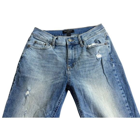 Banana Republic Distressed Girlfriend Jean Sz 25/0 Straight Leg Stretch - Picture 3 of 5